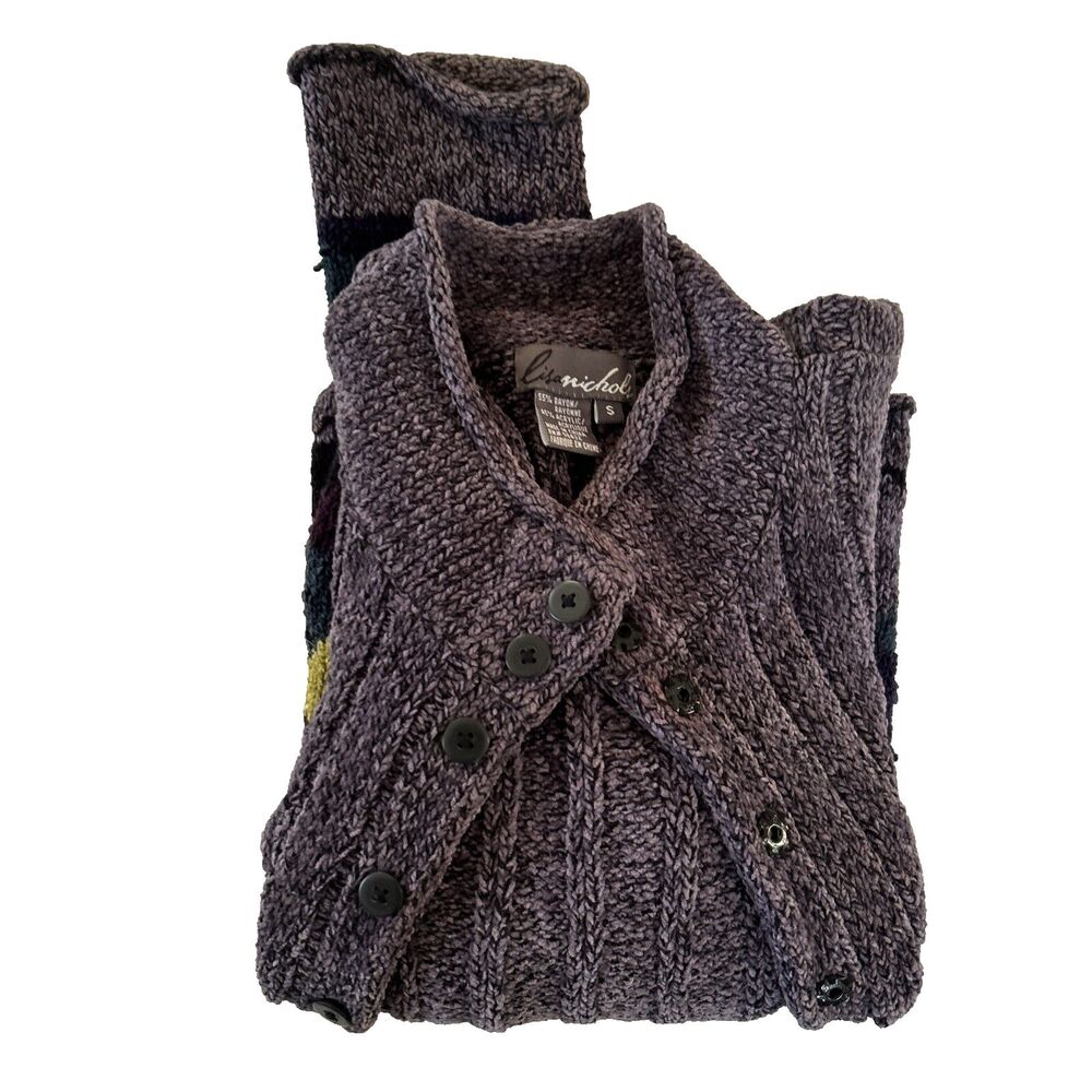 🔥Lisa Nichols Button-up Women's Cardigan Sweater, Sz S, Multicolored VGC🔥 - Picture 5 of 7